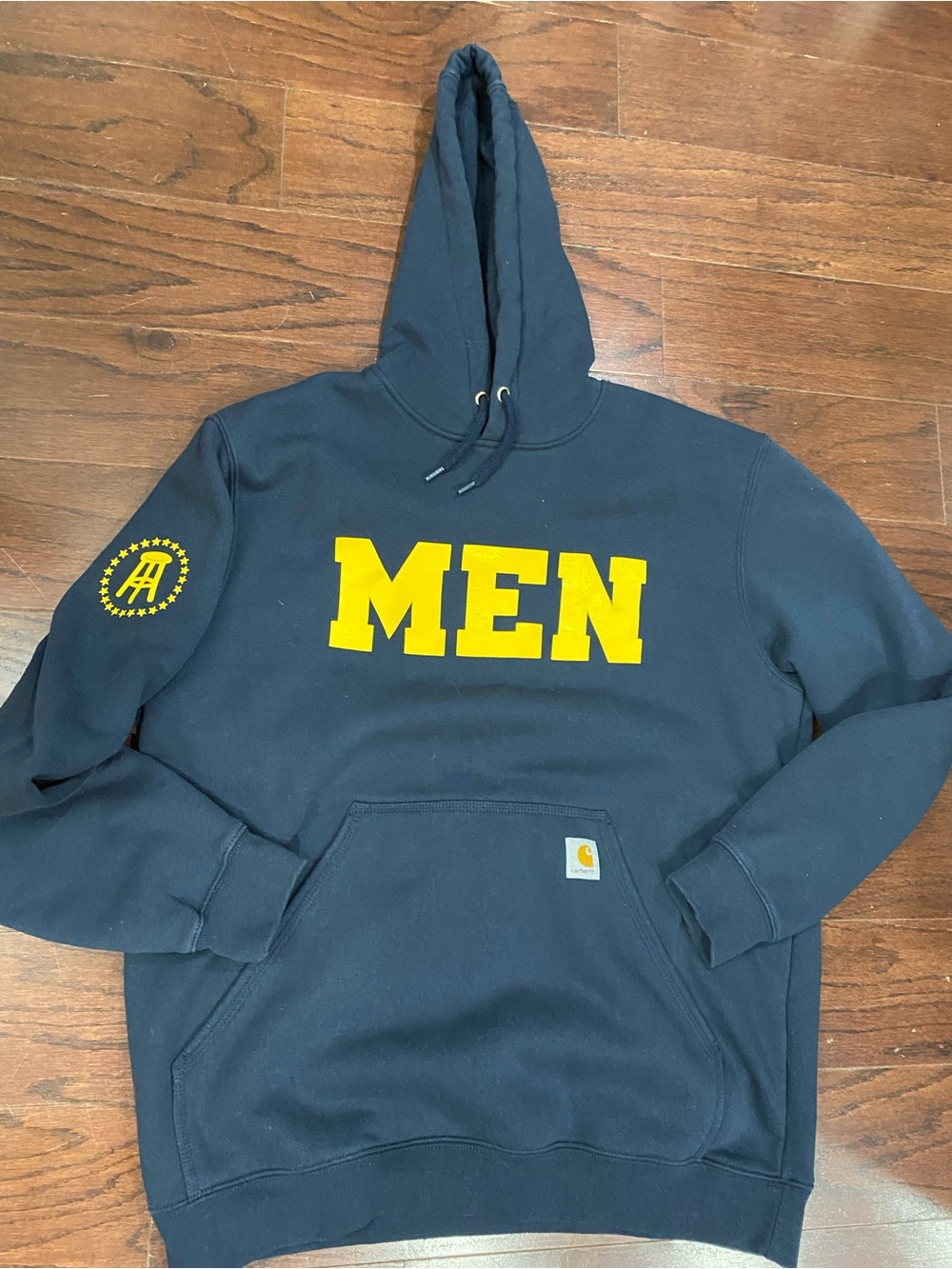 Men’s CARHARTT Hoodie Barstool Sports Navy Men Midweight Loose Fit Size L